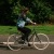 a person riding a bicycle